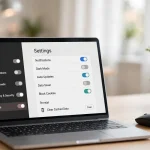 clearing website cache in a browser on a laptop screen
